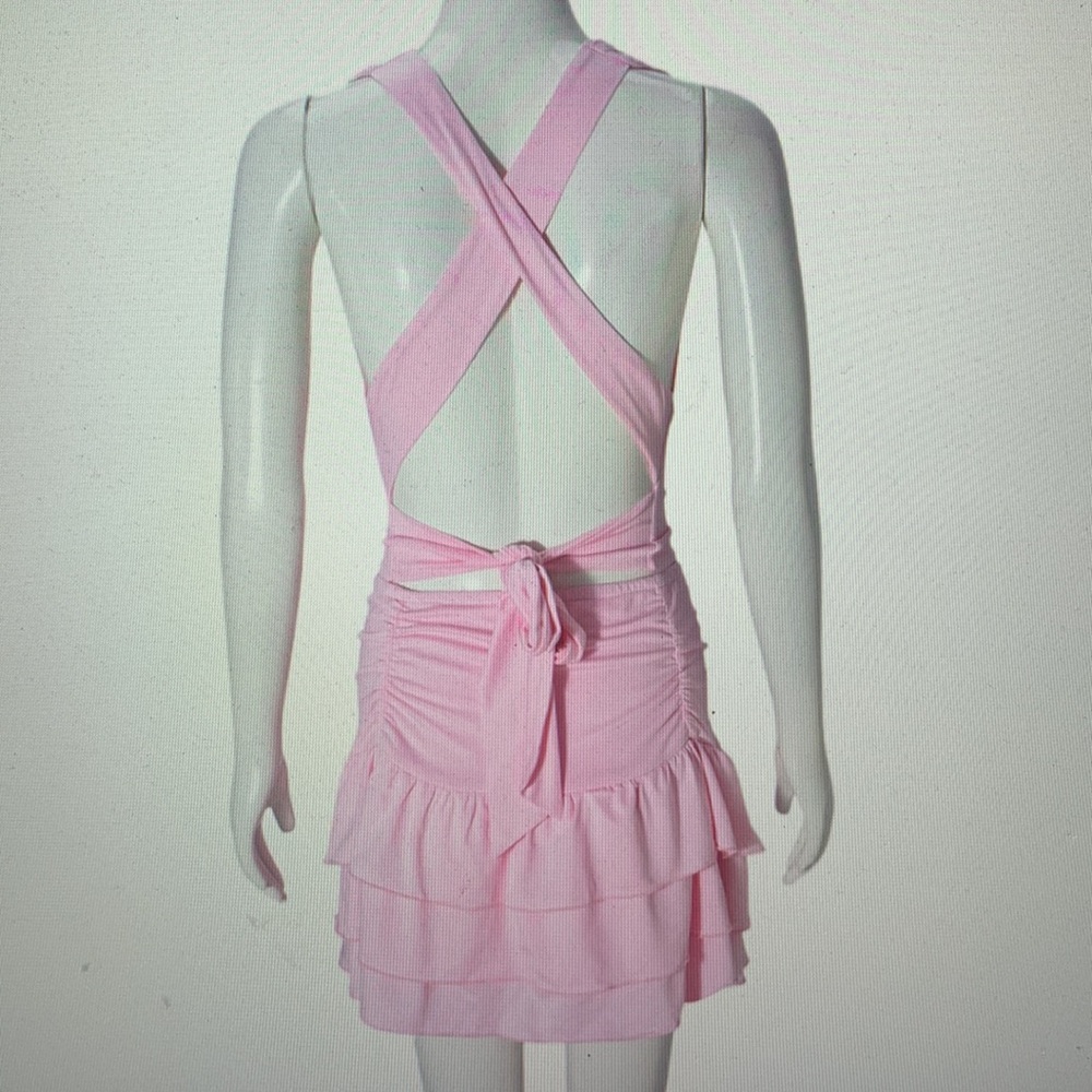 Pink Two-Piece Ruffle Mini Set - Picture 5 of 5